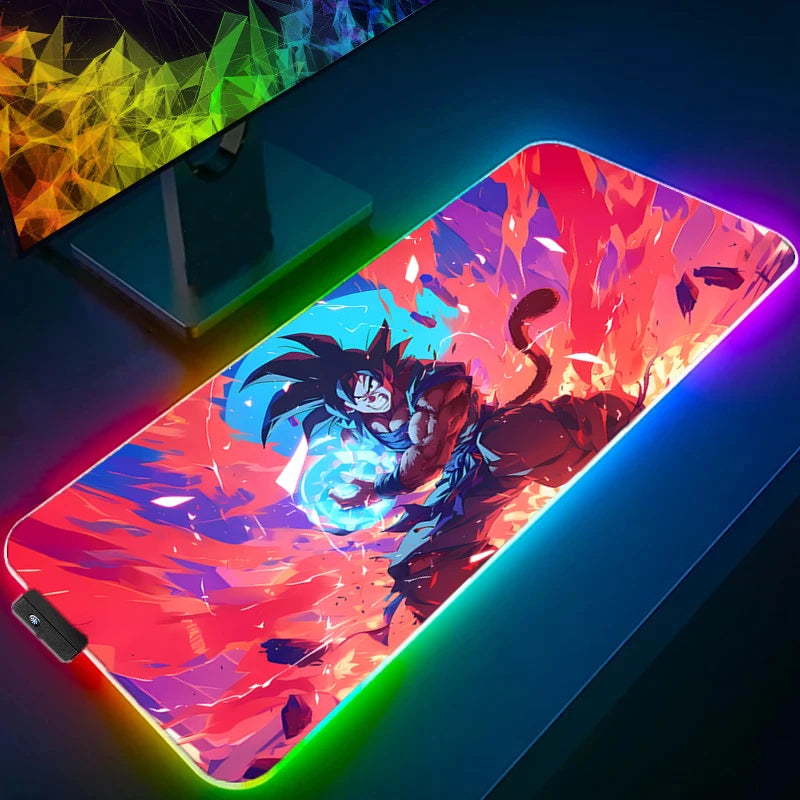 Dragon Ball RGB Gaming Mouse Pad XXL | LED Backlit Anime Desk Mat
